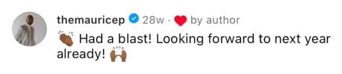 Comment from themauricep: Had a blast! Looking forward to next year already!