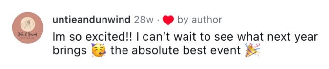 Comment from untieandunwind: the absolute best event